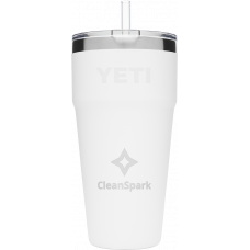 CleanSpark YETI 26oz Stackable Tumbler with Straw Lid